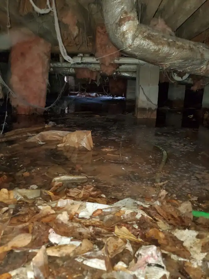 Crawl space flood assessment for Commercial Water Damage Restoration in Miami