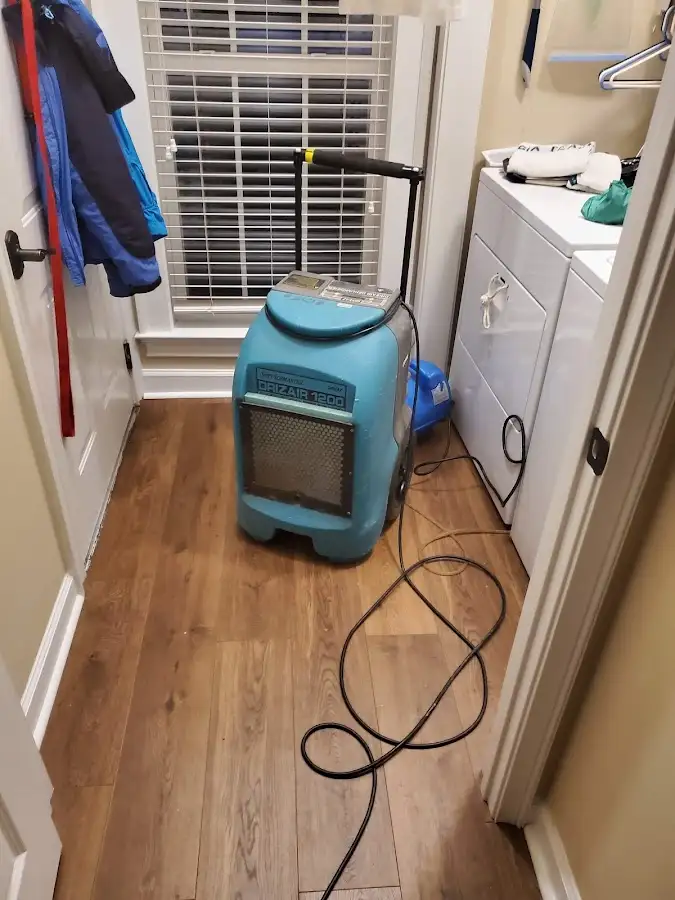 Commercial dehumidifier deployed for Flood Damage Cleanup in Miami